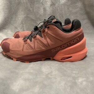 Salomon Speedcross 5 Women's Trail Running Shoes Size 6 Peach Coral Black